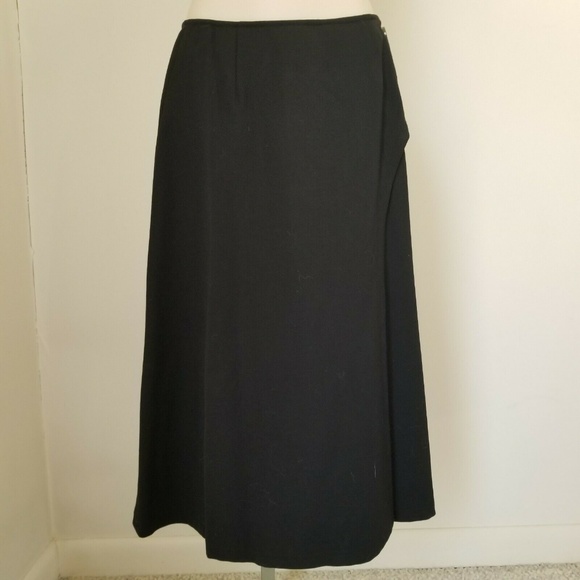 Harve Benard Black Wool Skirt Bernard Holtzman - Picture 8 of 8
